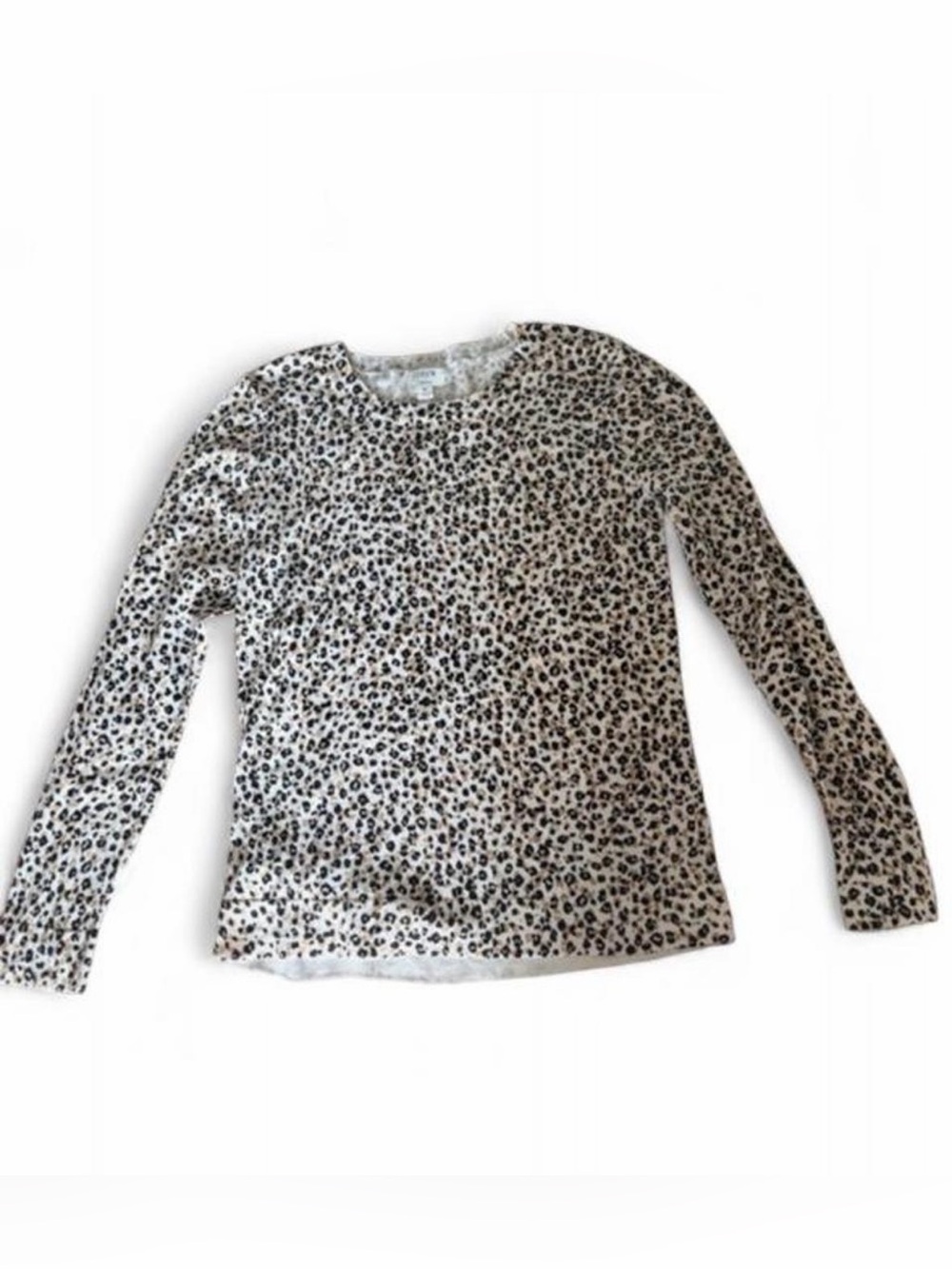 J Crew super soft Teddie women’s medium leopard print 100% cotton long sleeve